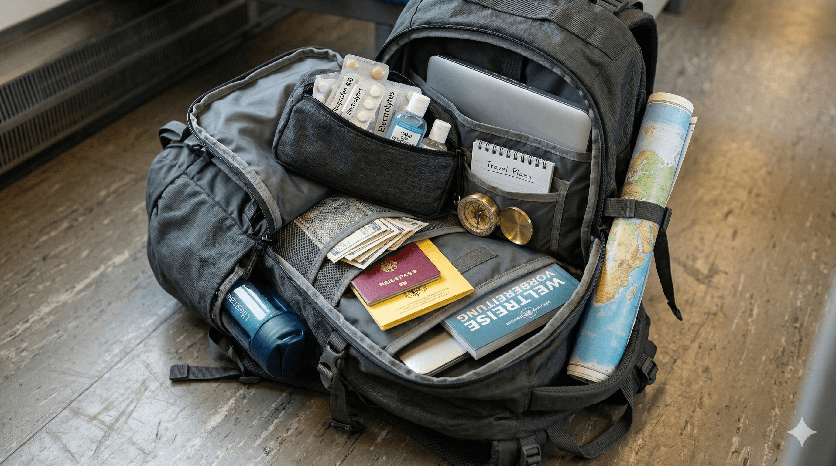 Medikamente im Backpack